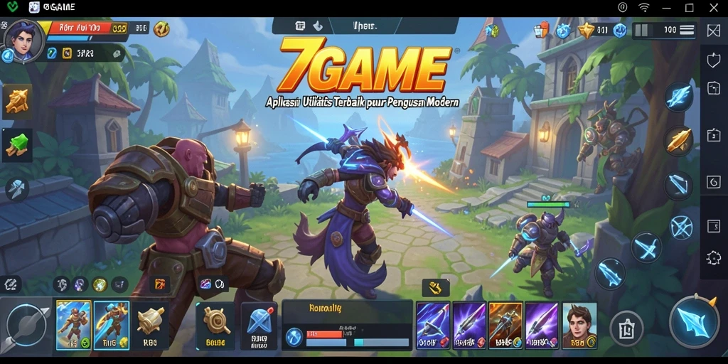 Tampilan antarmuka 7GAME yang sederhana dan fungsional.