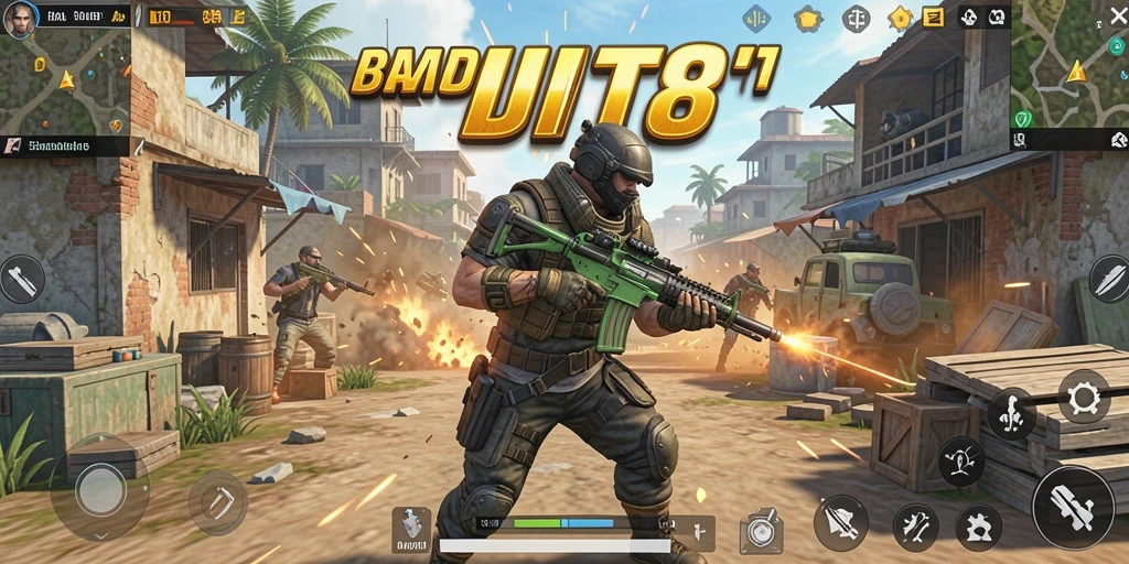 Tampilan aksi seru dari DUIT8 dalam pertandingan Battle Royale.