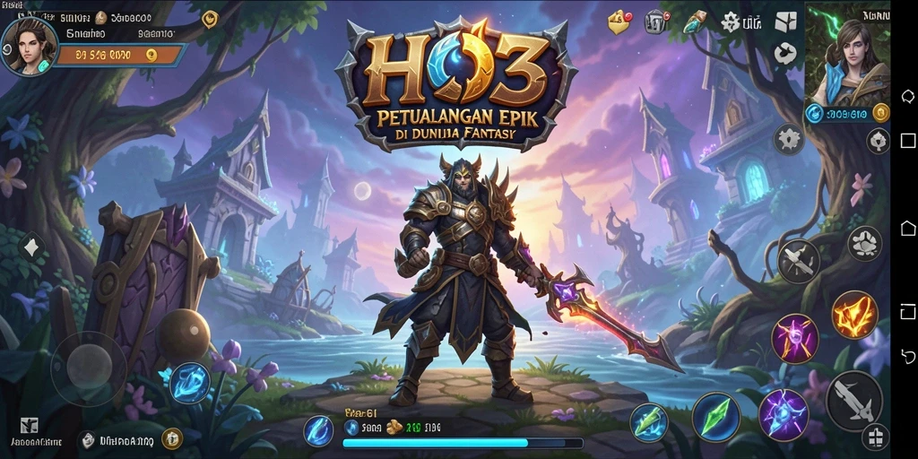 Gameplay HO3 yang mendebarkan dalam dunia fantasi.