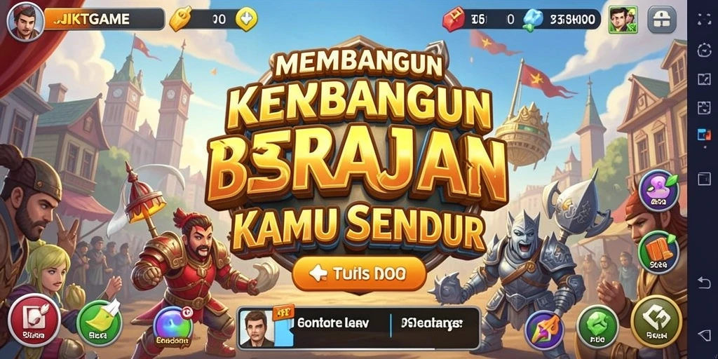 Screenshot utama JKTGAME menampilkan gamer mengelola bisnis dengan baik.