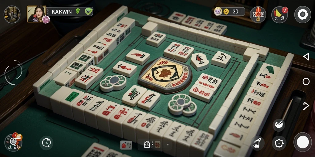 Screenshot game KAKWIN menampilkan keseruan bermain Mahjong.