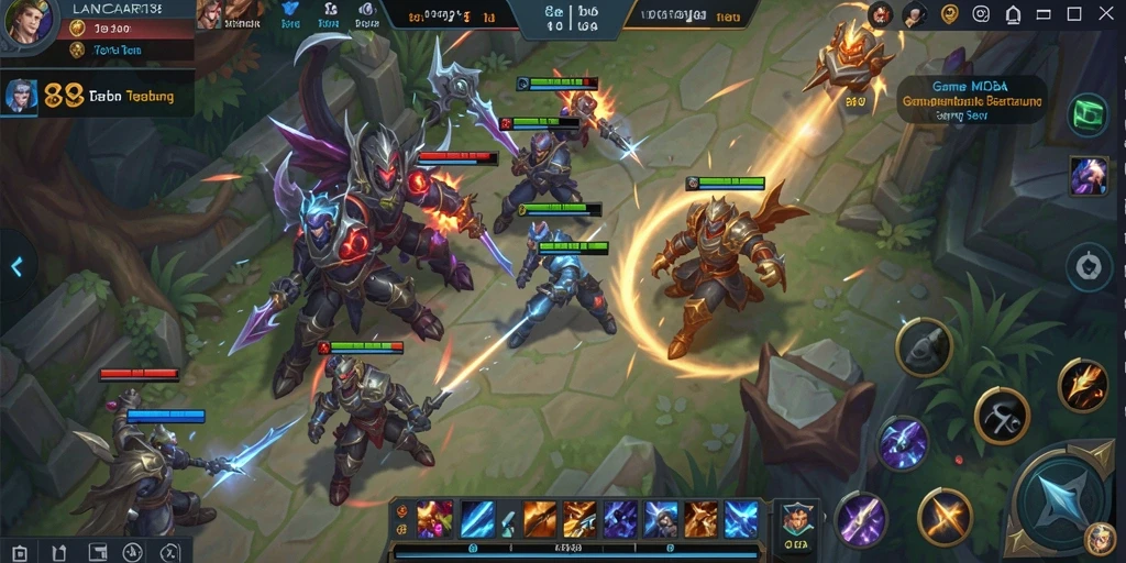 Tampilan gameplay seru di LANCAR138 dengan strategi tim yang intens.