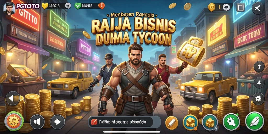 Screenshot PGTOTO menampilkan gameplay seru dalam mengelola bisnis Tycoon.